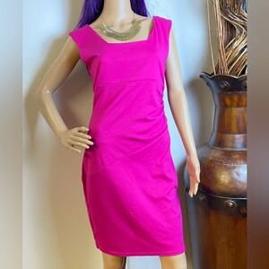 Express Sleeveless Ruched Mini Dress. vibrant fuchsia color Size 6